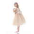 Petite Adele Little Girls Champagne Embroidery Luxurious Flower Girl Dress 2-6 - SophiasStyle.com